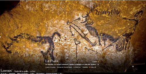 Le Puits: Fragmento de pintura rupestre na Caverna de Lascaux